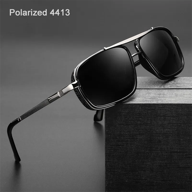 Sunglasses JackJad Classic Vintage Polarized 4413 Style Sunglasses Men Driving Square Pilot Brand Design Sun Glasses UV400 De Sol 230526