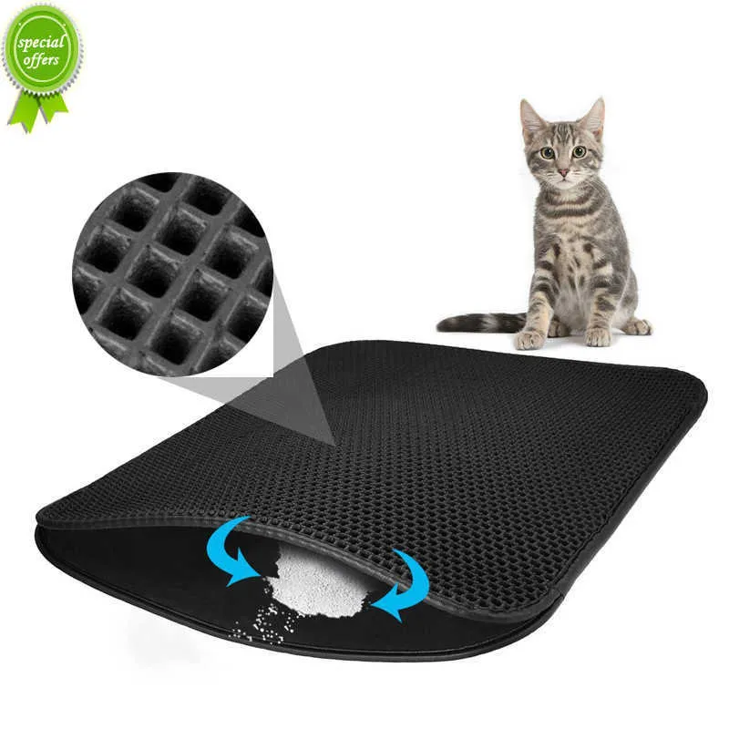 Waterproof Cat Litter Mat Double Layer EVA, Easy Clean Pet