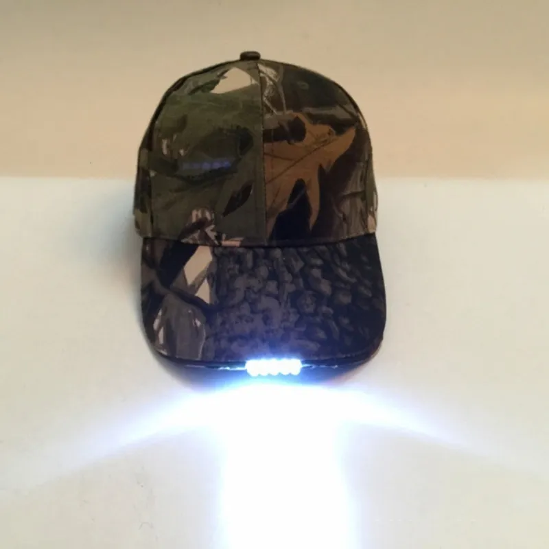 Outdoor Hats 1 Pcs LED Tratical Army Cap Baseball Cap Lamp Caps For Man Climbing Cap Tennis Golf Running Cap Flashlight Battery Powered 230526