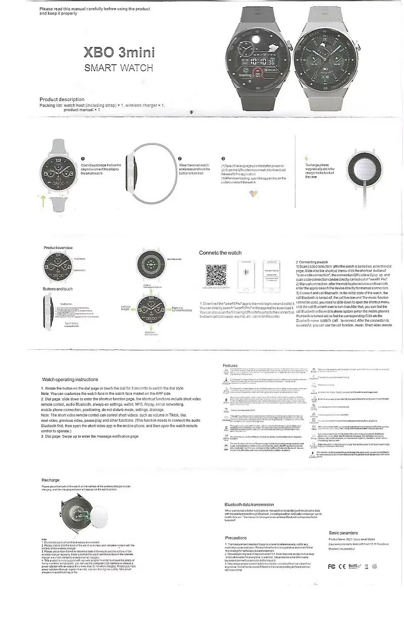 Hommie smart watch instructions on sale