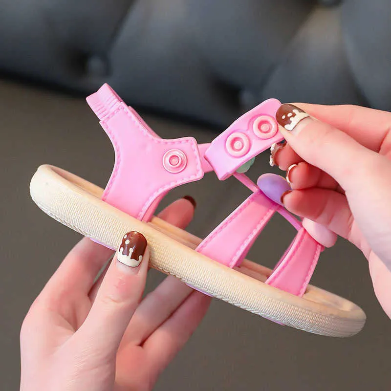 Sandales d'été pour bébés filles, chaussures pour enfants, mode douce fleur princesse, sandales pour enfants en bas âge, douces et respirantes