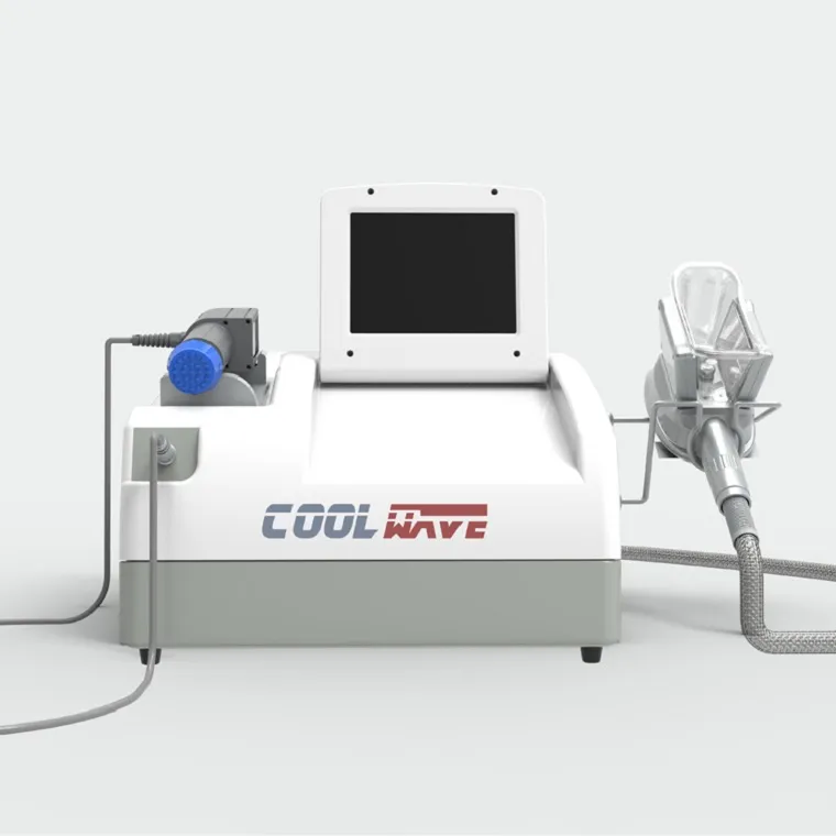 Nieuwste 2 in 1 coolwave schokgave akoestische schokgolftherapie LED -lichtbron lichaam afslankgewicht gewichtsverlies machine vetreductiemachine