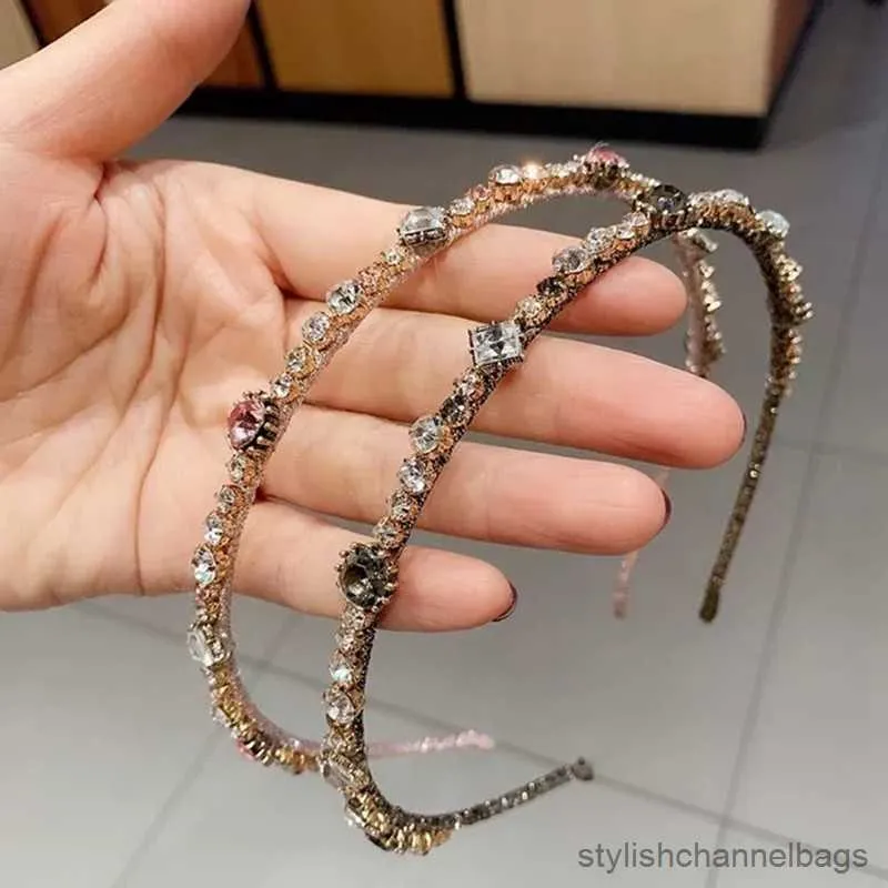 Sonstiges Glitzer -Strass -Stirnband für Frauen unregelmäßige Kunstkristalljuwelenhaarband Girls handgefertigt exquisite Diamanthaarzubehör