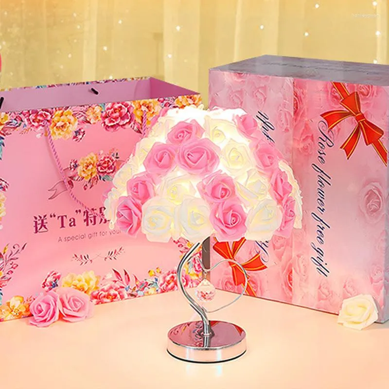Heart rose lamp on sale