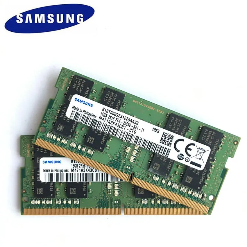 ラムズサムスンラップトップDDR4 16GB 2RX8 PC4 2666V DIMMノートブックメモリ16G DDR4 2666MHzラップトップメモリ​​ノートブックラム