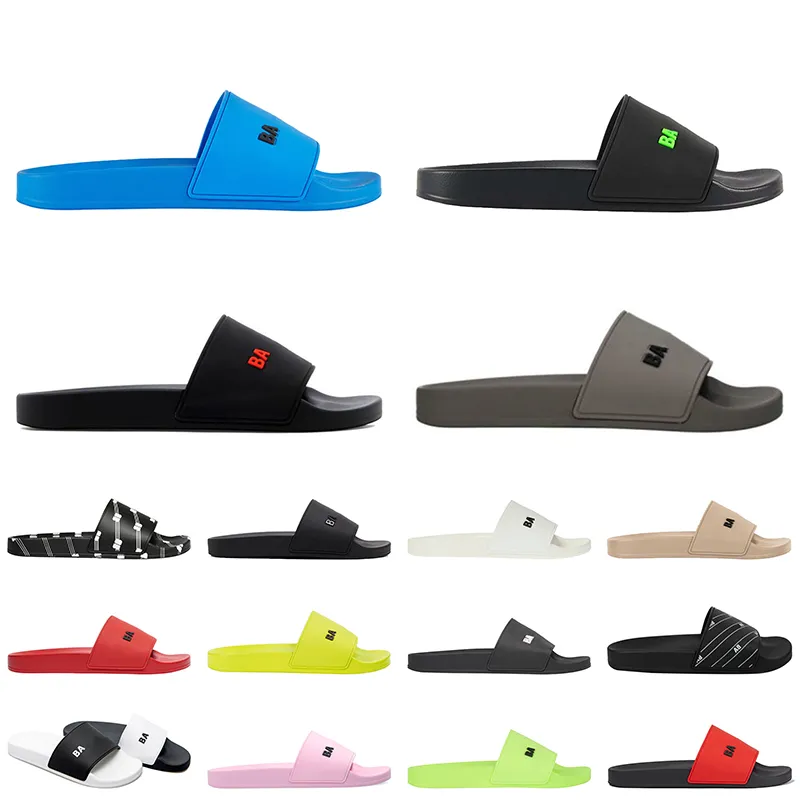 Ciabatta da piscina di alta qualità Sandalo scorrevole Scarpe da ginnastica in gomma Scuffs estivi designer Uomo nero Infradito rotondo antiscivolo Donna Sandali casual Spiaggia Uomo Donna Comodo