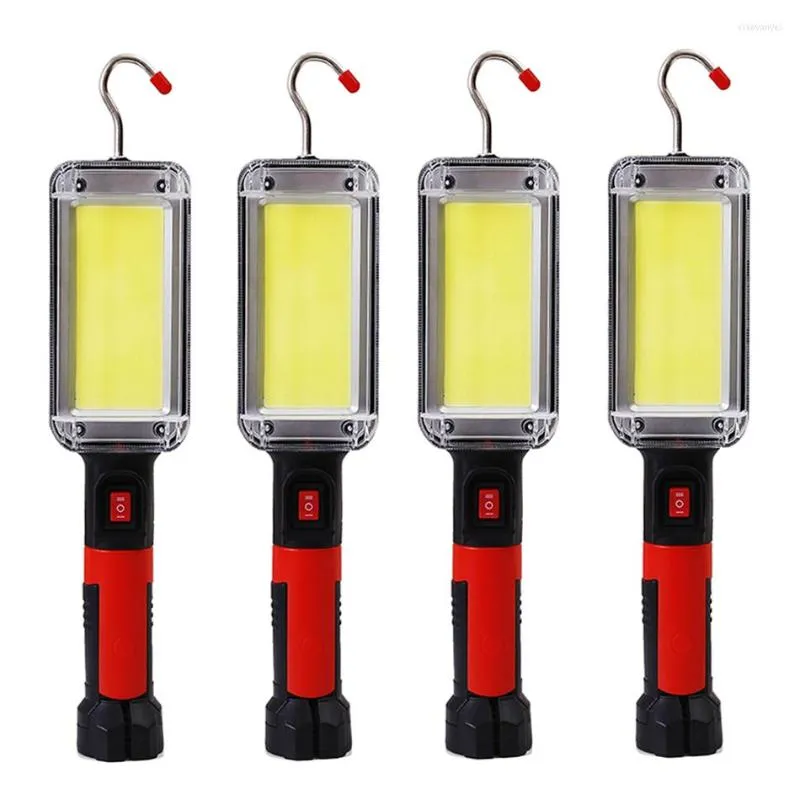 Flashlights Torches 1/2/4pcs USB Rechargeable COB Work Light Portable LED 18650 Adjustable Waterproof Magnet Hook Clip Camping