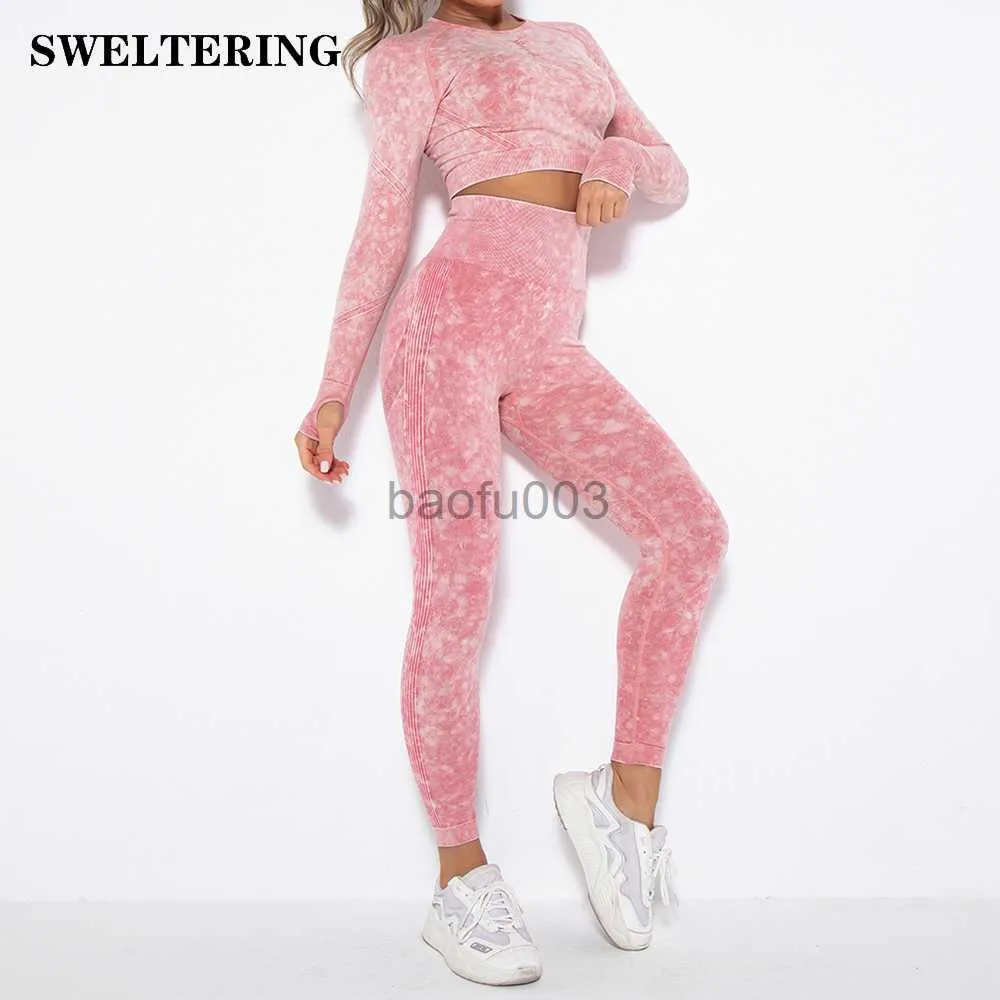 Women's Tracksuits Women Clothing Set Sports Suit Sportswear Sports Outfit Fitness Set Athletic Wear Gym Seamless Workout Clothes Women 2Pcs J230525