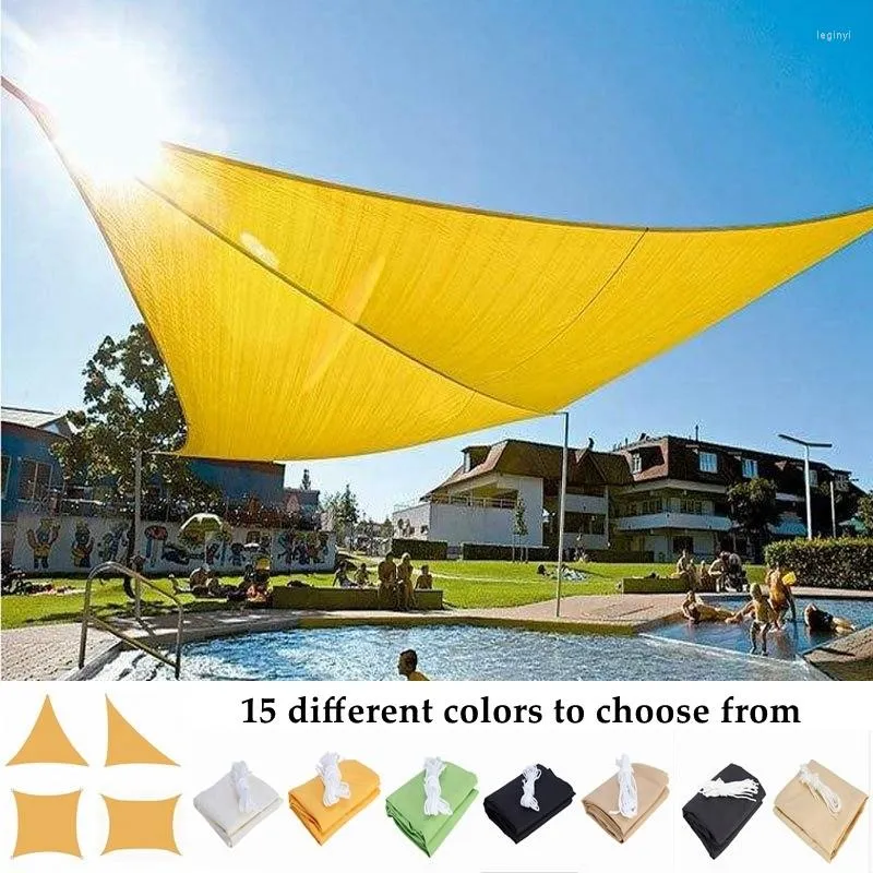 Shade 300D Mango Yellow Polyester Tarpaulin Cover Garden Balcony Canopy Pavilion Waterproof Sun Sail Pergola Net Swimming Pool Awning