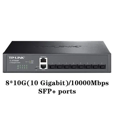 Переключатели Tplink TLST5008F 10 Гигабитный переключатель Все 8*10000 Мбит / с 3Layer Управление сетью 10GBE 10G 10GB 10 Гбит / с SFP+порты