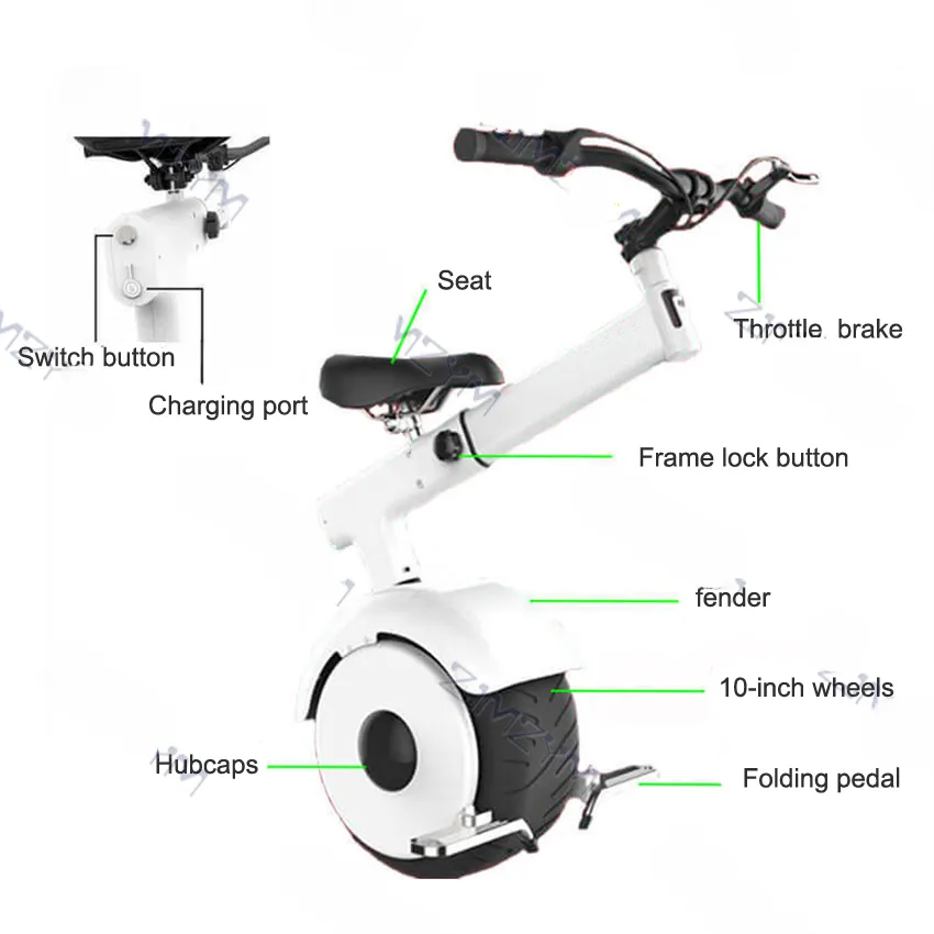 60V 800W Smart Electric Unicycle Scooter With Self Balancing Motor Portable Electric Brakes And 50KM Range From Caferacer 4 015.08 DHgate.Com