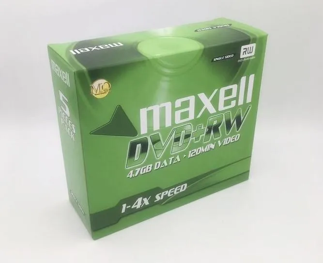 Диски Оптовая Maxell DVD+RW Перезаправлено 4,7 ГБ 4x 120min 5pack