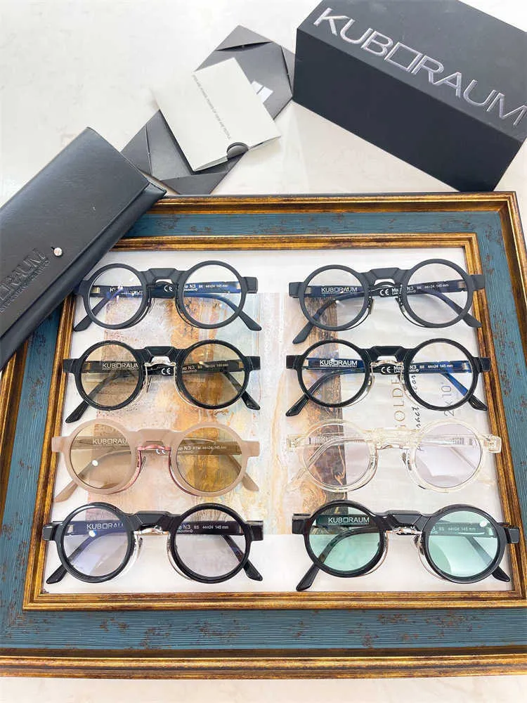 Designer Kuboraum cool Lusso di altissima qualità 2023 kuboraum Con la scatola originale la nuova montatura rotonda N3 per uomo e donna può essere abbinata agli occhiali per miopia