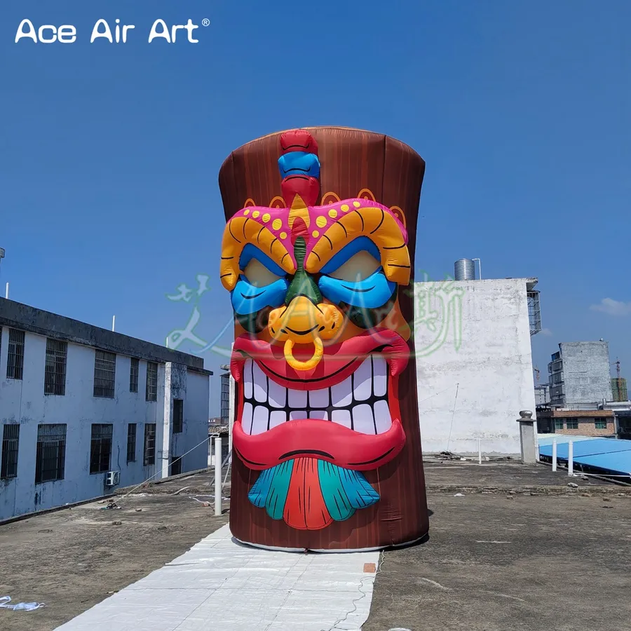 Outdoor 5mH Tiki Statue Stump Inflatable Stump Model for Advertising Decoration