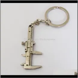 Keychains Fashion Aessories Arrival Movable Vernier Caliper Ruler Model Keychain Metal Pendant Key Chain Chaveiro C Kole4319B