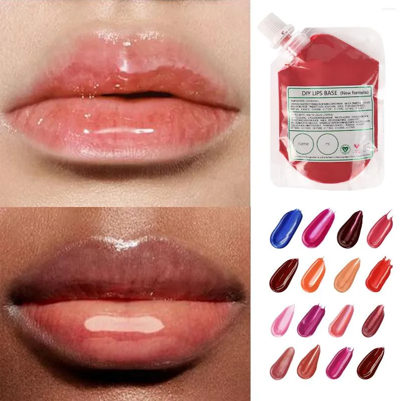 Brillant à lèvres 50 ml DIY Base Multicolore Lipgloss Sac En Vrac Rouge À Lèvres Matière Première Pigment En Gros 162 Nuances