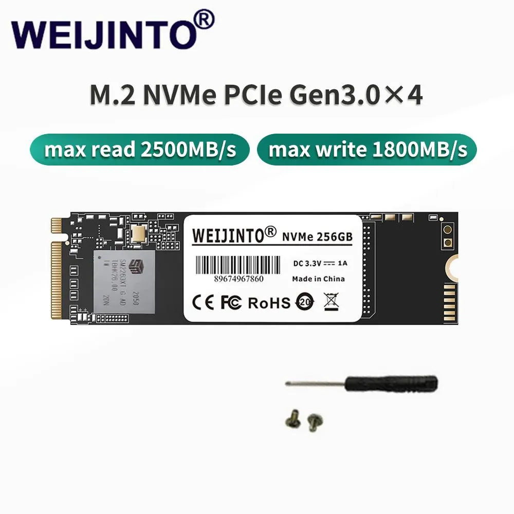 Drive SSD M2 NVME 256 Go 128 Go 512 Go 1TB WEIJINTO M.2 PCIE Internal Solid State Drive pour ordinateur portable