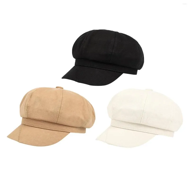 Berets czapki wizusowe dla kobiet eleganckie 8 paneli retro w stylu vintage hat sboy mentarz malarz damskie dziewczyny