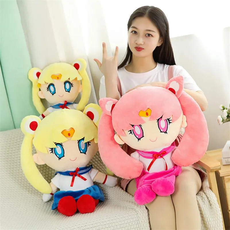 Anime girl with plush outlet