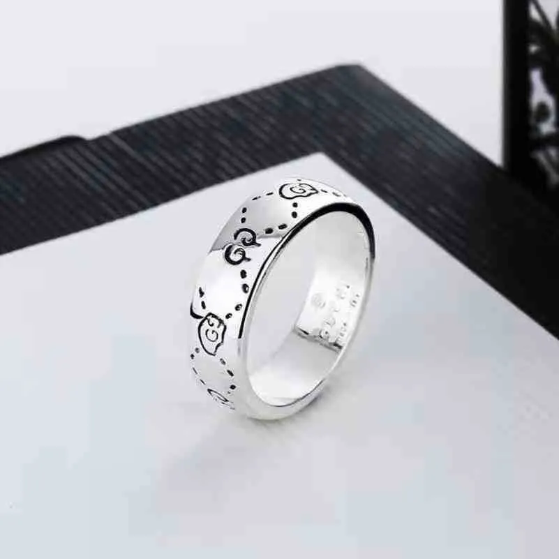 bijoux de créateur bracelet collier bague Sterling femme vrai amour esprit intrépide étrange simple couple Yintai tendance baguenouveaux bijoux