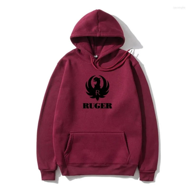 Erkek Hoodies Ruger Siyah Logo Dış Giyim 2. Amendmen Pro Gun Hakları Hoody Tüfek Ateşli Silahlar Baskılı Yuvarlak Erkekler Sweatsweatshir Fiyat Coa Fle