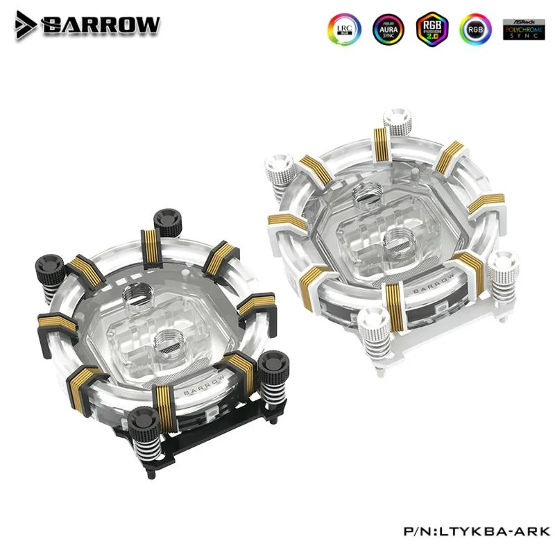 Barrow de refroidissement ltykbaark pour AM4 / AM3 LRC RVB V2 Aurora Limited Edition CPU Block Waterblock 0,4 mm Micro-voie Micro Water