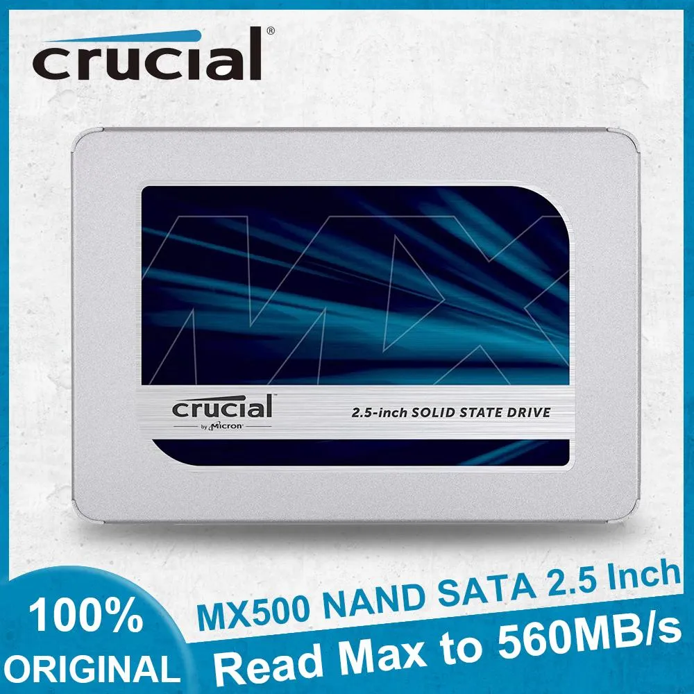 Enheter avgörande MX500 Intern SSD 3D NAND SATA 2.5 '' Internt fast tillstånd Drive 1TB 2TB 4TB 250 GB 500 GB hårddisk för stationär PC -bärbar dator