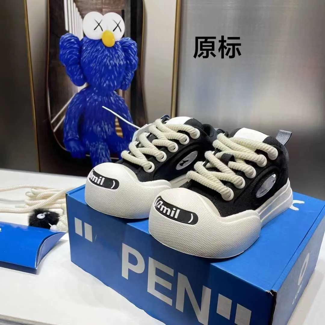 White Deer Yu Yan Same Ugly And Cute Big Head Shoes 2023 Summer