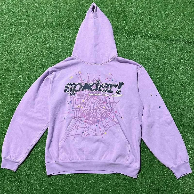 Men's Hoodies Sweatshirts Purple Sp5der 555555 2023ss