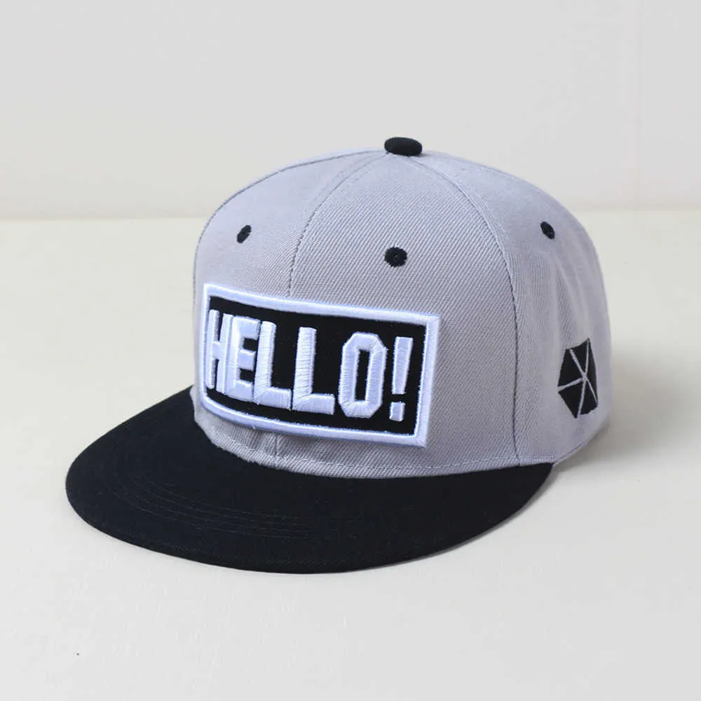 Snapbacks 2021 Nowy hopowy czapka baseballowa unisex hello liter haft guzika dzika bawełna cztery sezony globalny hat na świeżym powietrzu G230529