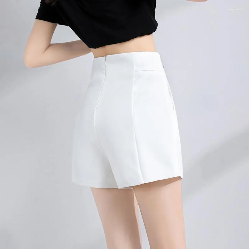 Women's Shorts Skirt 2023 Suit Women High Waist A-line Spring Summer Casual Loose Wide Leg Chiffon Lady Black Whi