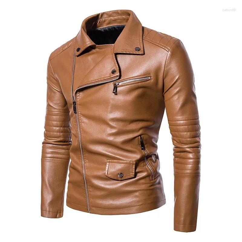 Men's Jackets 2023 Men's Leather Winter Retro Motorcycle Washing Lapel European And American PU Coat Jacket Top Young Men