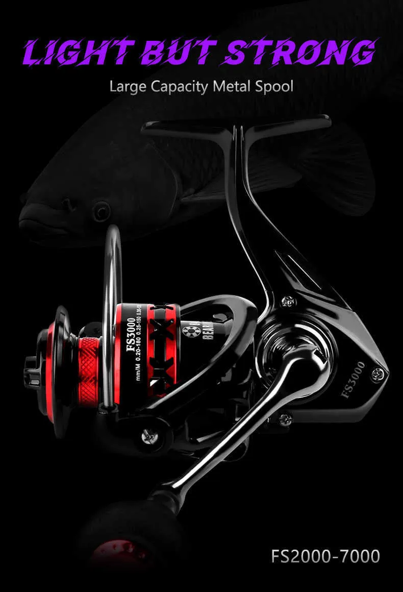 Rotating Carp DEUKIO Saltwater Fishing Reel - 12KG Max Drag, Metal Spool, Rotating ...
