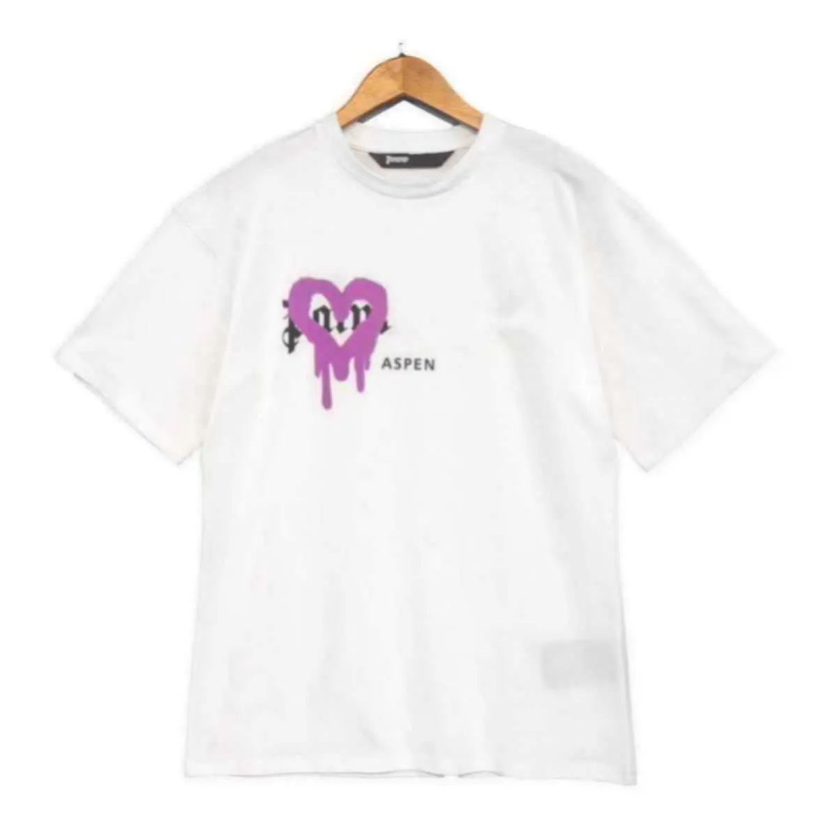 Maglietta estiva da uomo T-shirt Graffiti Palms Palmangel City Designer Limited Stampa a getto d'inchiostro Graffiti Letter Uomo Angelo da donna Barca a vela Maniche corte Casual cr8