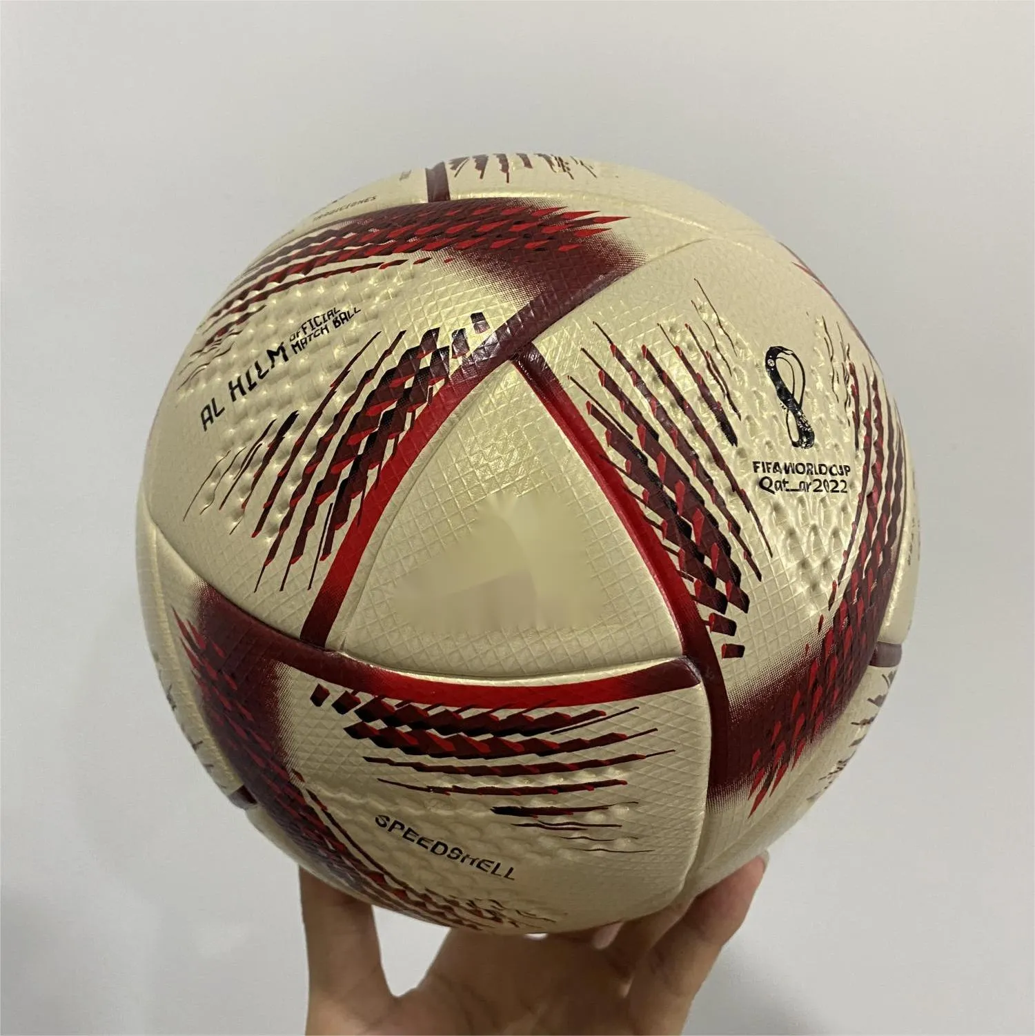 Palloni da calcio all'ingrosso 2022 Qatar World Autentico dimensione 5 Match Materia del calcio Al Hilm e Al Rihla Jabulani Brazuca Teamgeist36578