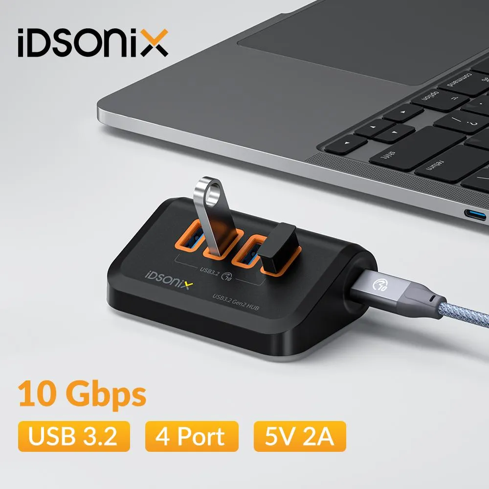 Hubs Idsonix Typ C USB 3.2 Station Docking Station Hub 10 Gbps Rozłącznik rozdzielający Dock Gniazdo USBA Gen2 dla PC Surface MacBook Laptop