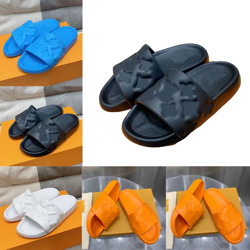 Mule Slipper Mens nuvola diapositive sovrapposizioni di fiori Slide Sandalo Pantofole estive da spiaggia Suola piatta in gomma leggera Pantofole da bagno per la casa da donna Pantofole Taglia 35-46