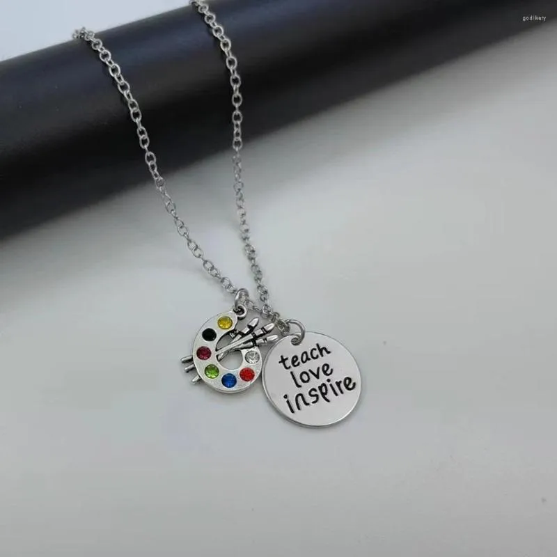 Paintbrush necklace pendant top
