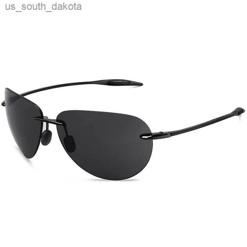 Sonnenbrille JULI Klassische Sport Sonnenbrille Männer Frauen Männlich Fahren Pilot Randlos TR90 Ultraleichte Rahmen Sonnenbrille UV400 Gafas De Sol MJ8008 L230523