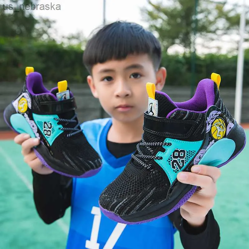Athletic Outdoor 2023 New Arrival Kid Basketball Shoes Air Sport Shoes Boys Summer Children