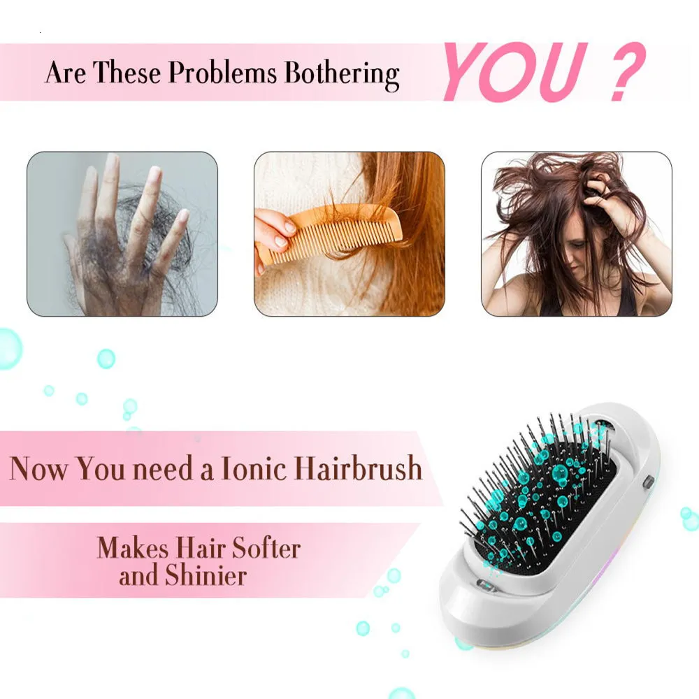 Portable electric ionic hairbrush clearance
