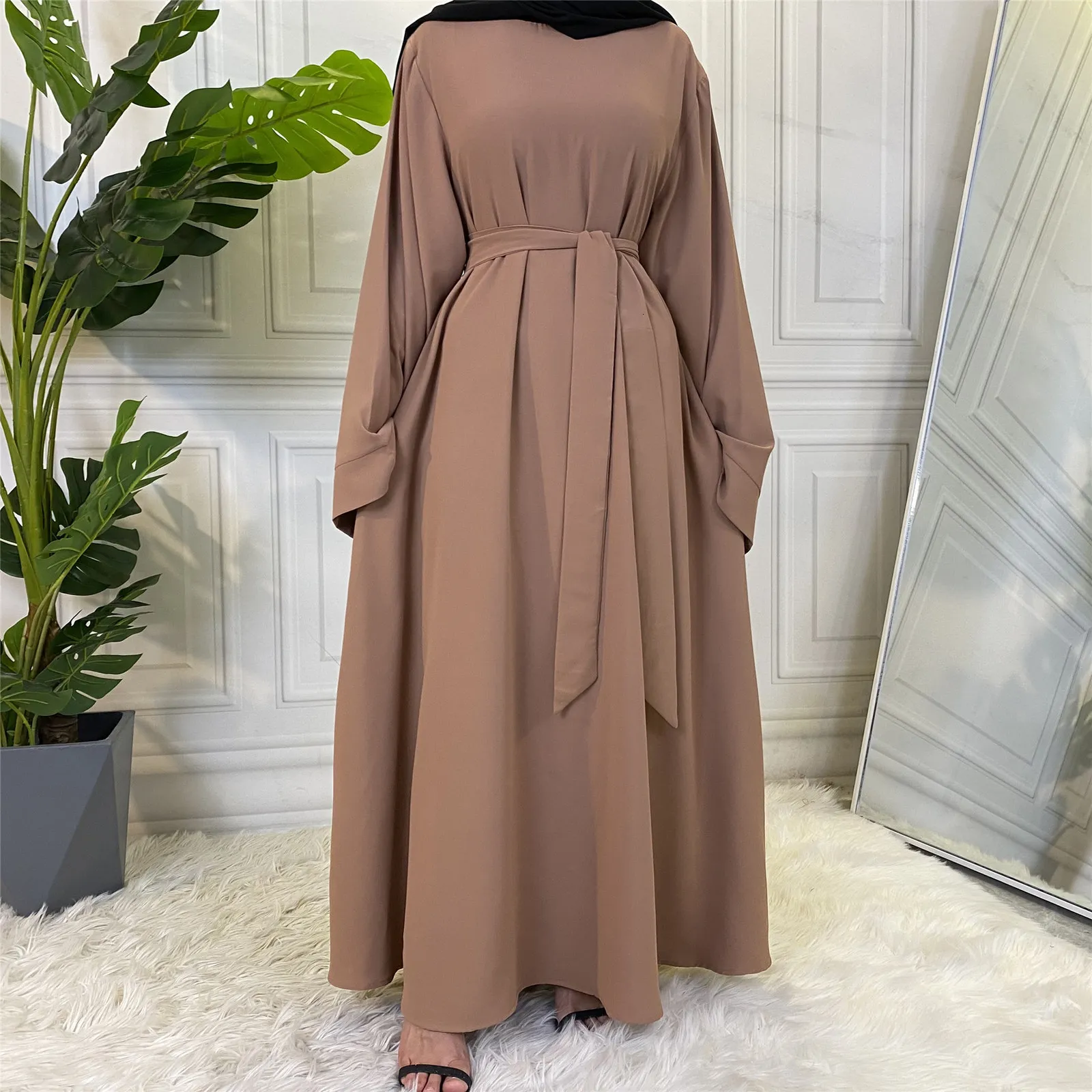 Abbigliamento etnico Moda musulmana Hijab Dubai Abaya Abiti lunghi Donna con fasce Abbigliamento islamico Abaya Abiti africani per donna Musulman Djellaba 230529