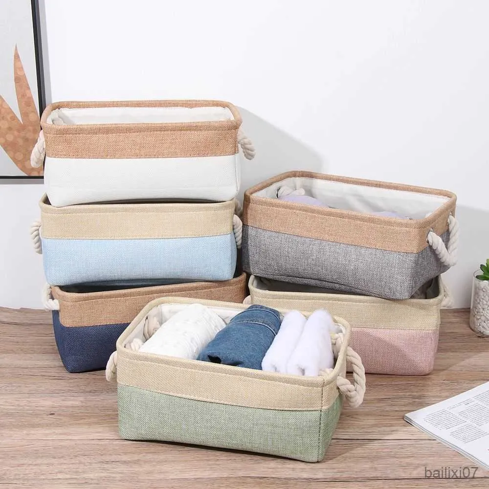 Basket Home Supplies Sundries Sorting Basket Folding Linen Organizer Box Underwear Socks Baby Toys Storage Basket