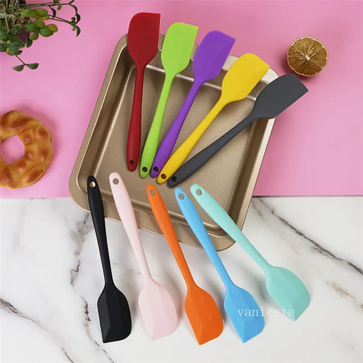 2 pcs cuisine silicone gâteau à la crème spatule mélange grattoir