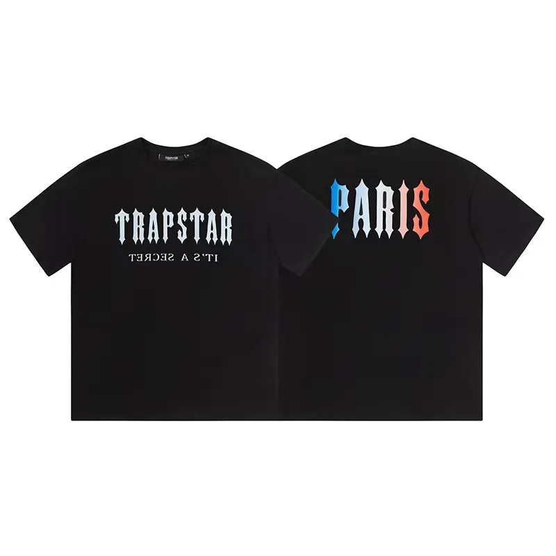 パリプリントトップティーメンズコットンサマースタイル半袖特大のTシャツ