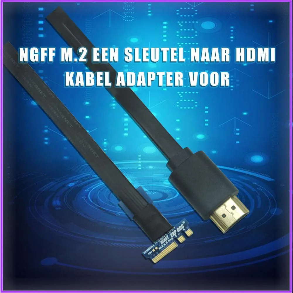 Stationer NGFF M.2 En nyckel till HDMicompatible Cable Adapter för Mini PCIe Version Exp GDC Graphics Card Adapter för bärbar dator