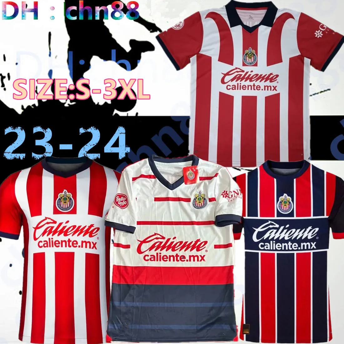 3XL 2023 2024 Chivas de Guadalajara Futbol Formaları 200. yıl dönümü 23 24 LIGA MX I. BRIZUELA A. VEGA J. SANCHEZ S. FLORES forma t F. BELTRAN GONZALEZ G. OROZCO