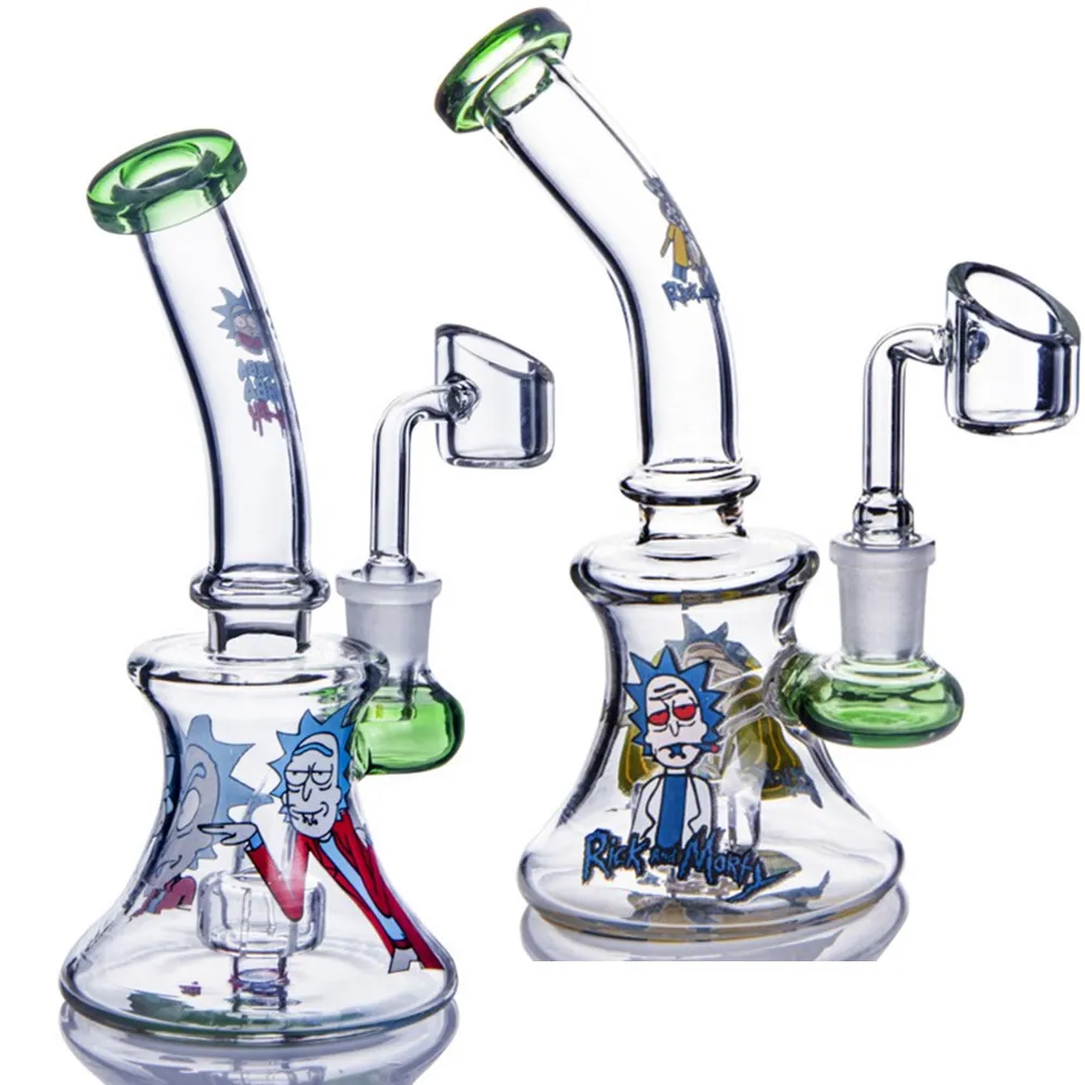 Glass Beaker Bongs Fab Egg Percolator Hookahs Bubbler Recycler Water Pipe Thick Oil Dab Rigs with 14mm Banger Smoking Accessories