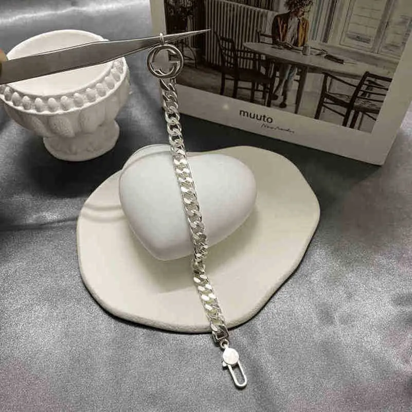 Designer smycken armband halsbands ring forntida personlig ins slät sammanlåsande kubanska mäns kvinnors samma armband gåva