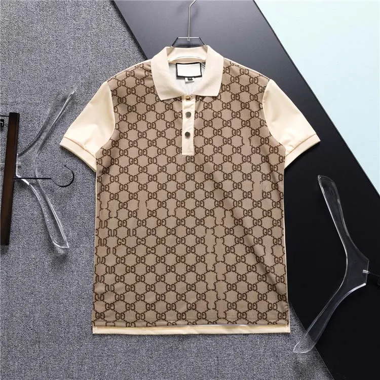 2023 Novas Roupas Masculinas de Marca de Luxo Designer de Luxo Camisas Pólo Casual Masculino Moda Serpente Estampa Abelha Bordado Camiseta Polo Masculina Rua Principal